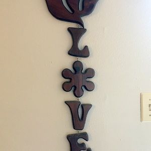 1970’s Vintage LOVE wall hanging
